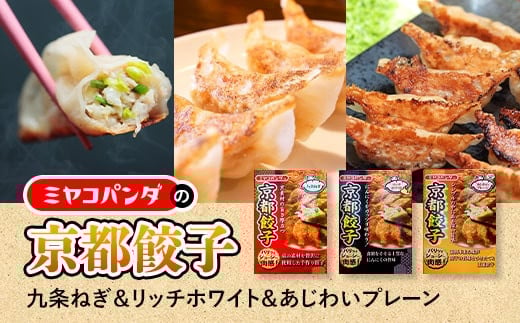 
            ミヤコパンダの京都餃子3種セット(九条ねぎ・リッチホワイト・あじわいプレーン/計45個)【uj-CF001-B】【ミヤコパンダ】
          