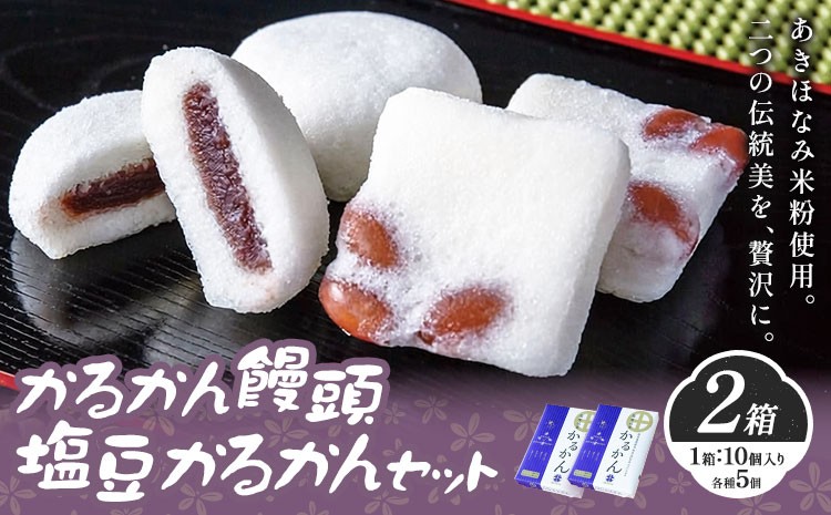 
                  かるかん饅頭 塩豆かるかん セット 10個入り×2セット 各種5個 北さつま農協《60日以内に出荷予定(土日祝除く)》 鹿児島県 さつま町 饅頭 贈答 お土産 プレゼント 箱菓子
                