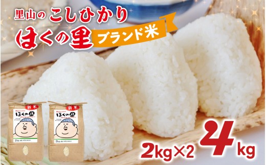 里山のこしひかり ほくの里 2kg × 2袋 計4kg | 令和7年産 こしひかり コシヒカリ ブランド米 銘柄米 災害支援 お米 コメ こめ  4キロ 白米 精米 国産 選べる 石川県産