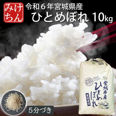 【ふるさと納税】令和6年産　宮城県産ひとめぼれ10kg　5分づき【1552904】
