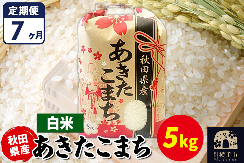 《定期便7ヶ月》あきたこまち 5kg【白米】令和7年産 秋田県産 こまちライン [こまちライン あきたこまち ブランド米 お米 白米 精米 米どころ 秋田 秋田県産]