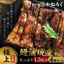 【ふるさと納税】鰻蒲焼重箱「極上」4個セット 山椒・漬物付き　ギフト ウナギ 鰻 蒲焼 国産 国内産 プレゼント 誕生日 お歳暮 上田市 コシヒカリ グルメ 贅沢　【 魚料理 和食 日本食 】