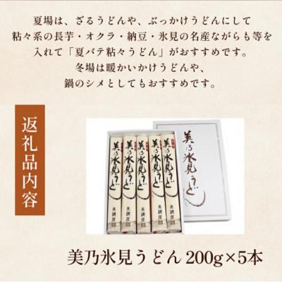 ふるさと納税 氷見市 美乃氷見うどん　5本入り(200g×5本) |  | 03