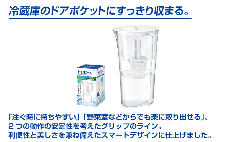 【BC006】トレビーノ（R）ポット型浄水器＋交換用カートリッジセット