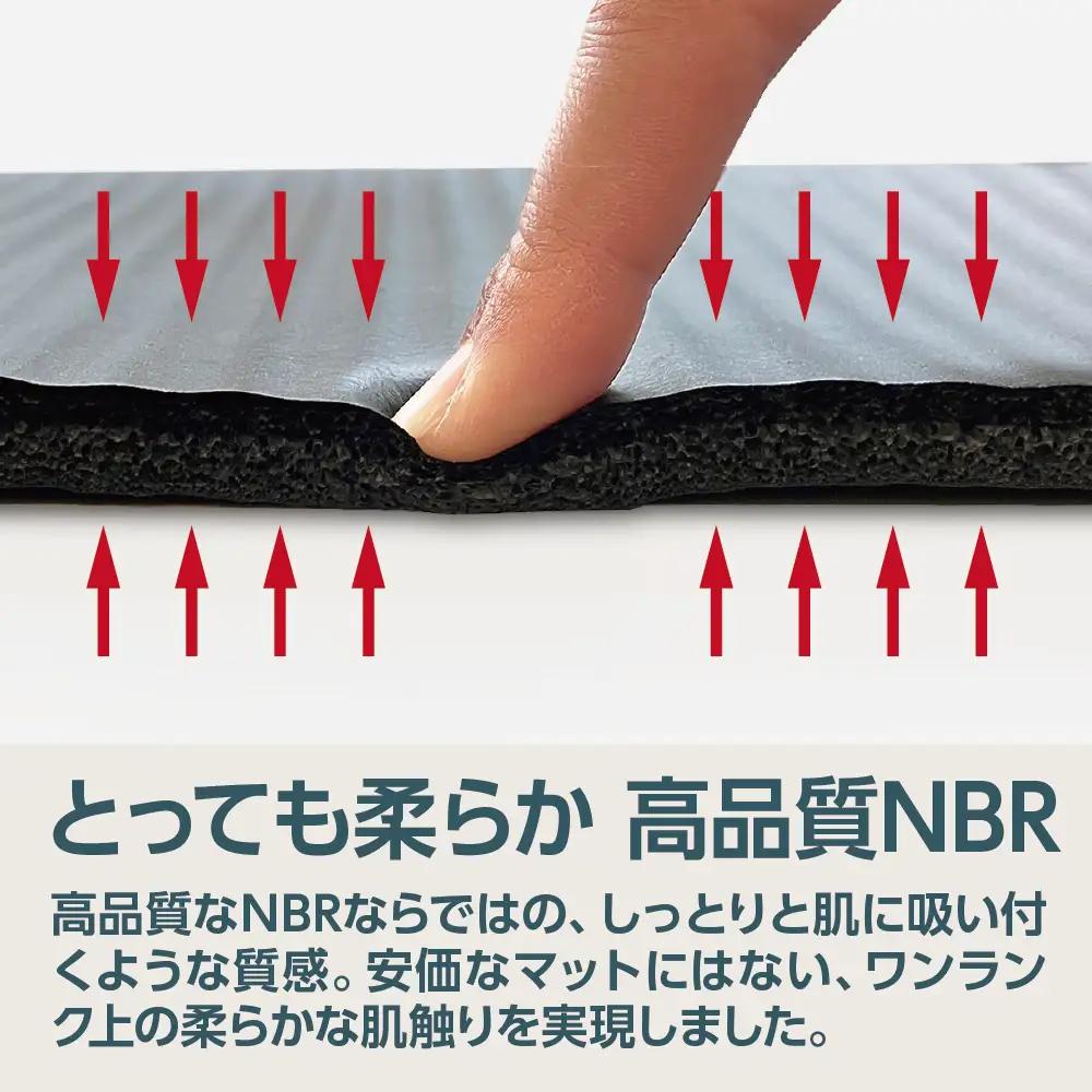 ストレッチマット 厚手 10mm 【ネイビー】 ヨガマット ストレッチ 極厚 クッション マット 
