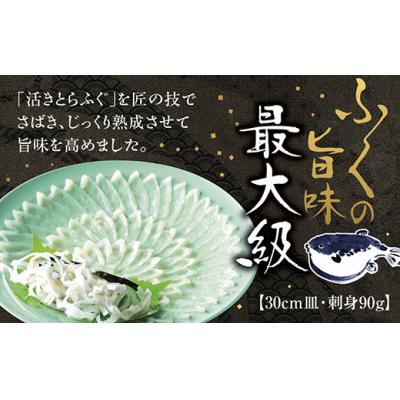 ふるさと納税 山口市 とらふく刺身30cm皿(90g) D232