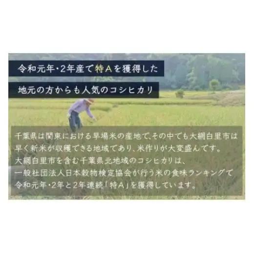 ＜3ヶ月定期便＞ 令和7年産 千葉県産「コシヒカリ」10kg×3ヶ月連続 計30kg A027