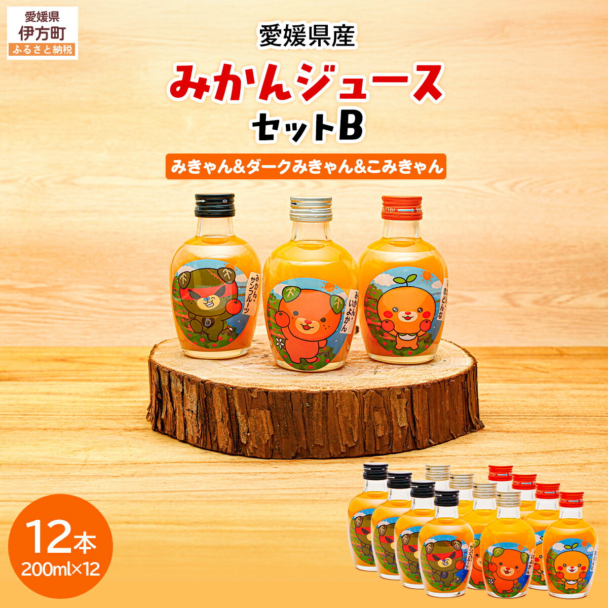 【ふるさと納税】みかんジュースセットB 200ml×12本 ※北海道、沖縄・離島への配送不可 【ふるさと納税 人気 おすすめ 飲料 飲み物 果物 フルーツ 柑橘 ミカン 国産 ミカンジュース みかんジュース ギフト お土産 贈り物 プレゼント 愛媛県 伊方町 送料無料】 IKTI019