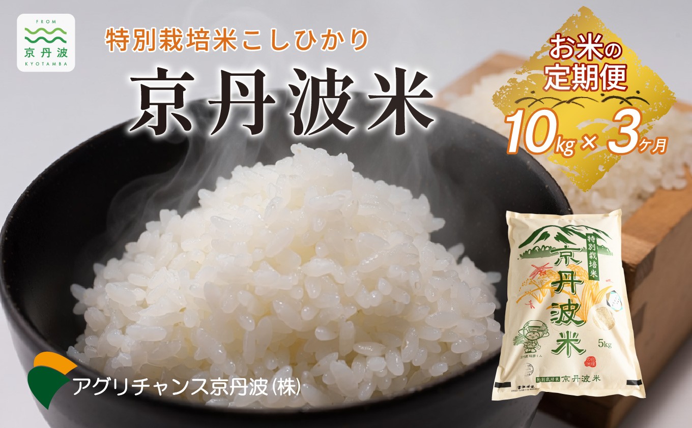 
                  【3回定期便】 《 新米先行予約 》2026年11月発送開始 特別栽培米 こしひかり 京丹波町産 10kg 3カ月定期便 合計30kg 令和8年産米 精米 お米 京都 丹波 コシヒカリ 特A獲得 農家直送 ※北海道・沖縄は配送不可 [050AGC002R]
                