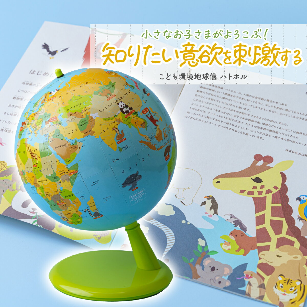 【ふるさと納税】こども環境地球儀 ハトホル 球径20センチ | 地球儀 渡辺教具 お祝い ギフト インテリア クリスマス プレゼント 誕生日 インテリア おすすめ 人気 ブランド お誕生日 子供 子ども 贈り物 学生 電子 勉強 学習 ギフト 入園 入学 渡辺教具製作所 埼玉県 草加市