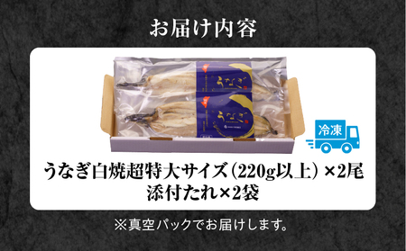 超特大うなぎ白焼2尾セット うなぎ 白焼 セット