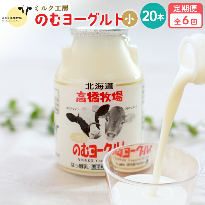 【ふるさと納税】【定期便：全6回】 のむヨーグルト 150ml 20本 ヨーグルト 飲むヨーグルト 濃厚 オンライン 申請 ふるさと納税 北海道 ニセコ町 乳製品 牛乳 健康 善玉菌 整腸 免疫力アップ 定期便 6ヶ月 月1回 朝食 おやつ ニセコ町 【03125】