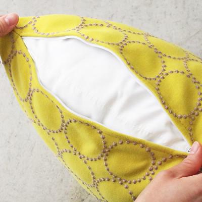 ふるさと納税 藤枝市 秋山木工の45角クッション　タンバリン　イエロー |  | 01