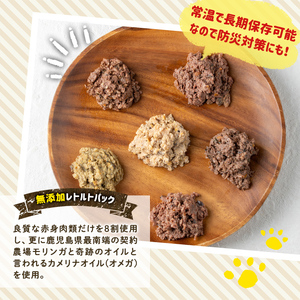 a1070-I 【12回定期便】＜増粘多糖類・食品添加物不使用＞愛犬用無添加レトルトパック 鶏ウェットフード6袋×12回(1袋約100g・合計約7.2kg)【Nフードサービス】姶良市 ドッグ フード 