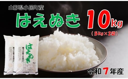 【令和７年度産】山形県小国町産 はえぬき10kg（5kg×2袋）