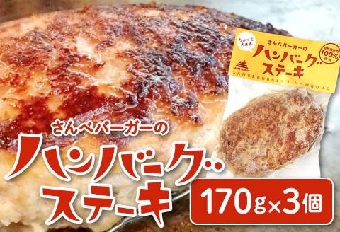 さんべバーガーのこだわりハンバーグセット（配達指定日不可）【ハンバーグ 200g 3個 ハンバーグステーキ 170g 3個 手作り デミソース 簡単 レンジ 湯せん 人気 セット 詰め合わせ 冷凍】