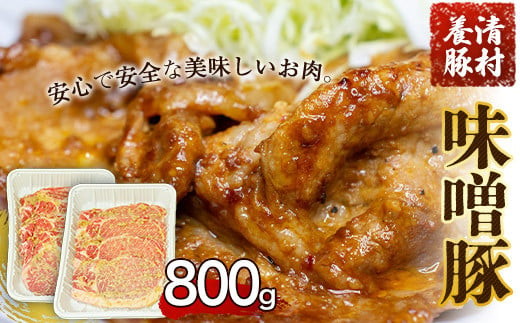 
味噌豚 800g 清村養豚《60日以内に出荷予定(土日祝除く)》 豚 肉 熊本県御船町
