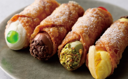 【冷凍】＜4種のクリーム(大)＞ ざくざくコルネ カンノーリ 洋菓子 イタリア菓子 スイーツ 岐阜市/Cannolo&amp;Cannoli[ANEE002]