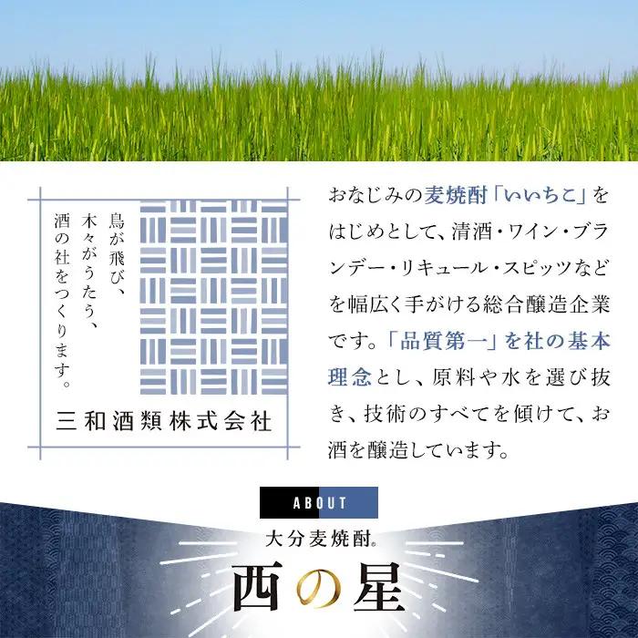 西の星 ビン 25度(1800ml×4本)酒 お酒 焼酎 麦焼酎 アルコール 三和酒類【114001500】【一般社団法人　地域商社USA】