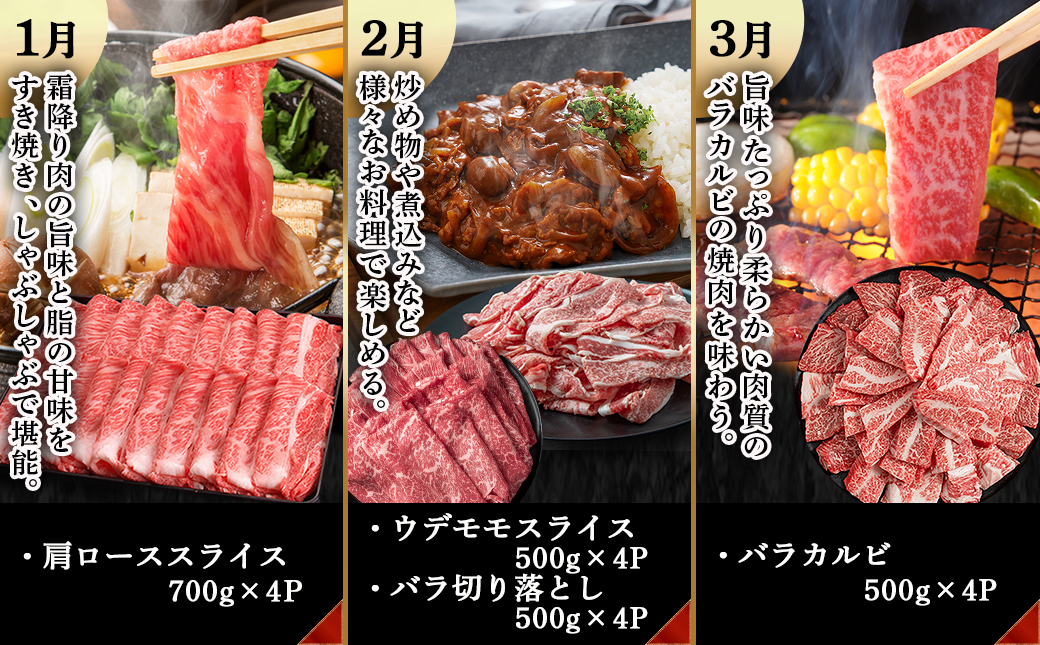 宮崎牛定期便(12回お届け) Hコース_TAI12-2501