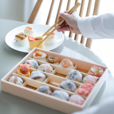 ふるさと納税 奈良市 【わさび葉寿しうめもり】はれやか贅沢手鞠わさび葉寿し20個 |  | 03