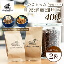 【ふるさと納税】 心のこもった自家焙煎珈琲豆400g (中挽200g×2袋)(oinaiブレンドとエチオピアの詰合せ)ふるさと納税 コーヒー豆 珈琲 中挽 自家焙煎 ブレンド エチオピア セット 詰め合わせ 京都府 長岡京市 NGAN02