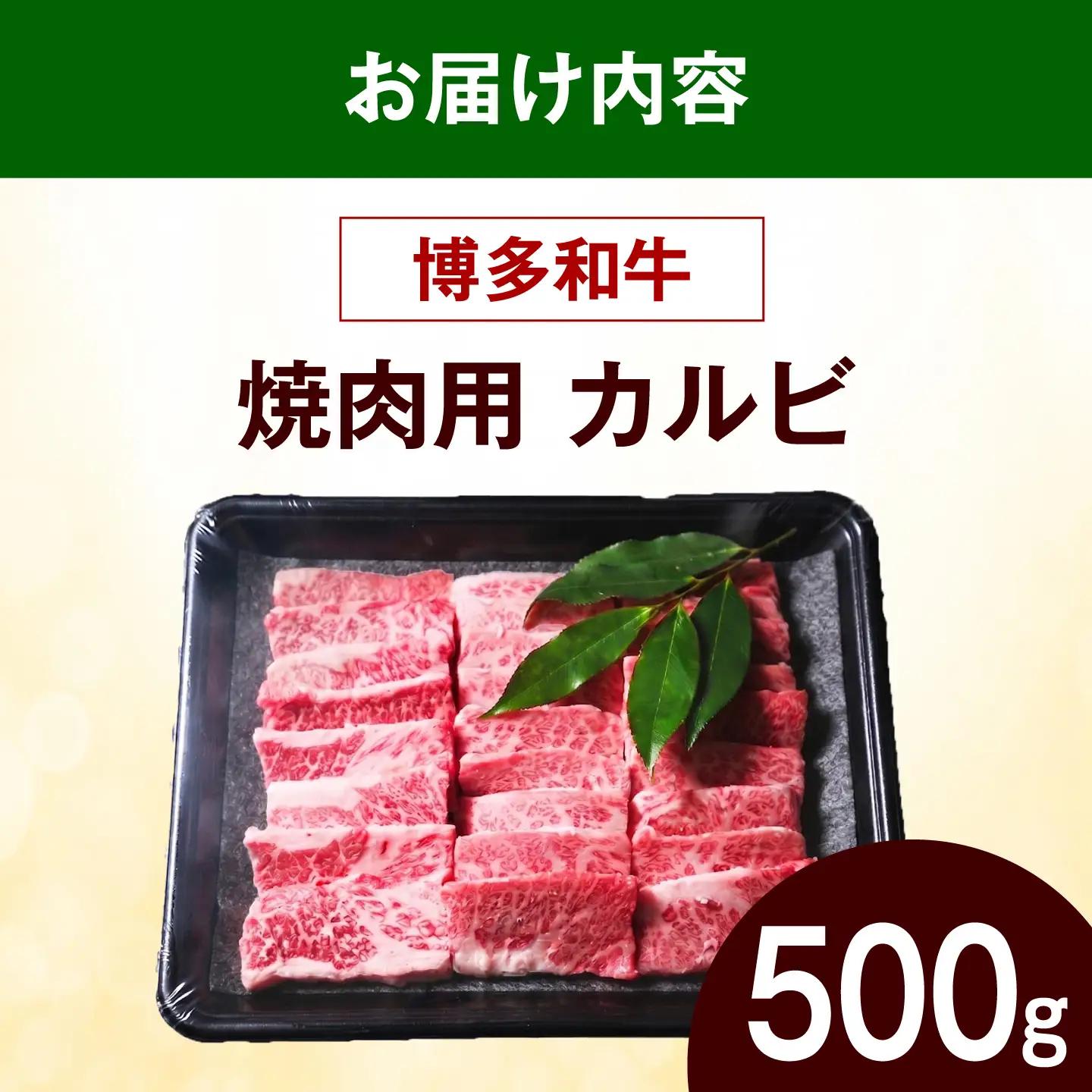 博多和牛 牛肉 焼き肉 バラ （カルビ） 500g 《築上町》【肉のくまもと屋】[ABEZ073]