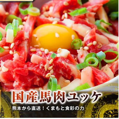 ふるさと納税 高森町 【国産馬刺し】熊本直送　上霜降り(トロ)140g+ユッケ100gセット(高森町) |  | 01