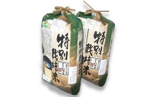 新米【定期便／3ヶ月 令和6年産】こめ工房水飼 特別栽培米 コシヒカリ 計30kg (10kg×3回)｜お米 おこめ 精米 直送 稲敷 [1082]