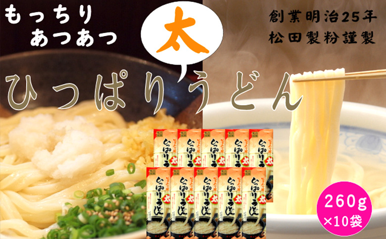 ひっぱり太うどん 260g 10袋入【41155】