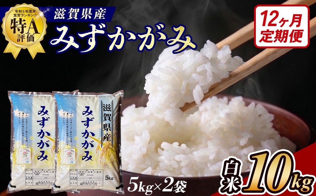 
                  【令和8年産 新米 先行予約】【定期便】近江米みずかがみ 10kgx12回定期便（精米）※2026年9月～発送
                