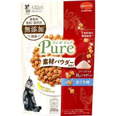 ふるさと納税 袋井市 コンボ ピュア キャット まぐろ味・鶏パウダー仕立て 200g×12袋
