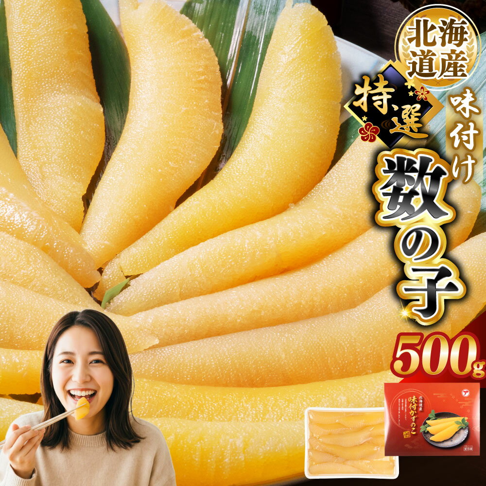 【ふるさと納税】高評価★4.57 ★北海道産 特選 味付け数の子500g★ 【選べる発送時期】数の子 味付け かずのこ カズノコ 味付け数の子 マルア阿部商店 冷凍 食べ物 つまみ おつまみ お祝い お取り寄せ にしん ニシン 魚介 海産 厳選 ご飯のお供 酒のあて 北海道 釧路市