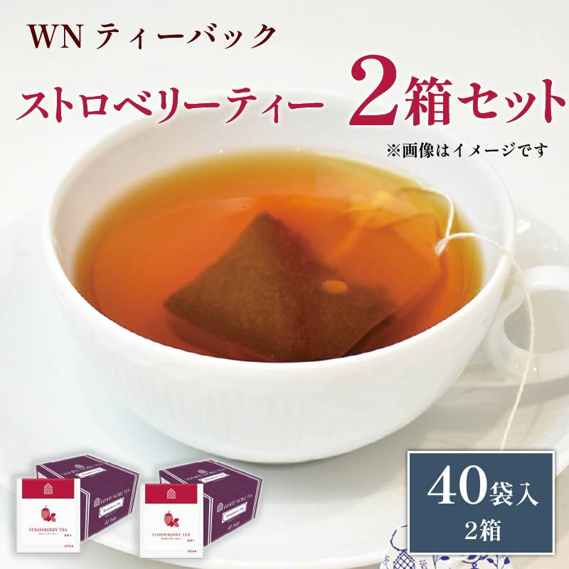 【ふるさと納税】 ストロベリーティー ティーバッグ 40袋×2箱 三井農林 WN ホワイトノーブル 紅茶 ストロベリー いちご フルーツティー フレーバーティー アイスティー 水出し 苺 イチゴ 果実 ギフト プレゼント お茶 茶 飲料 ドリンク 健康 美容 藤枝市 静岡県