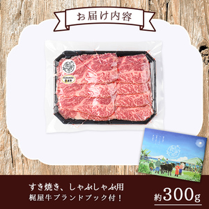 n289 梶屋牛 肩ローススライス(計約600g・約300g×2P) 黒毛和牛 国産 九州産 鹿児島県産 牛肉 肉 ビーフ ロース すき焼き肉 すきやき すき焼肉 しゃぶしゃぶ しゃぶしゃぶ肉 天然飼