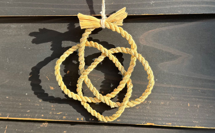 まこものしめかざり　雅ストラップ（大サイズ）　島根県松江市/豊付堂　真菰　マコモ　しめ縄　お祓い　お守り [ALEM007]