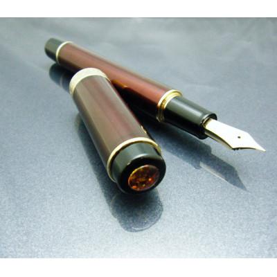 ふるさと納税 久慈市 【琥珀万年筆】(天皇・皇后両陛下献上品)