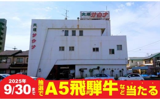 
            【秋の大感謝祭開催中！飛騨牛が抽選で当たる】【ふるさと納税】（半世紀以上愛され続ける老舗サウナ）大垣サウナ　回数券（8枚つづり）
          