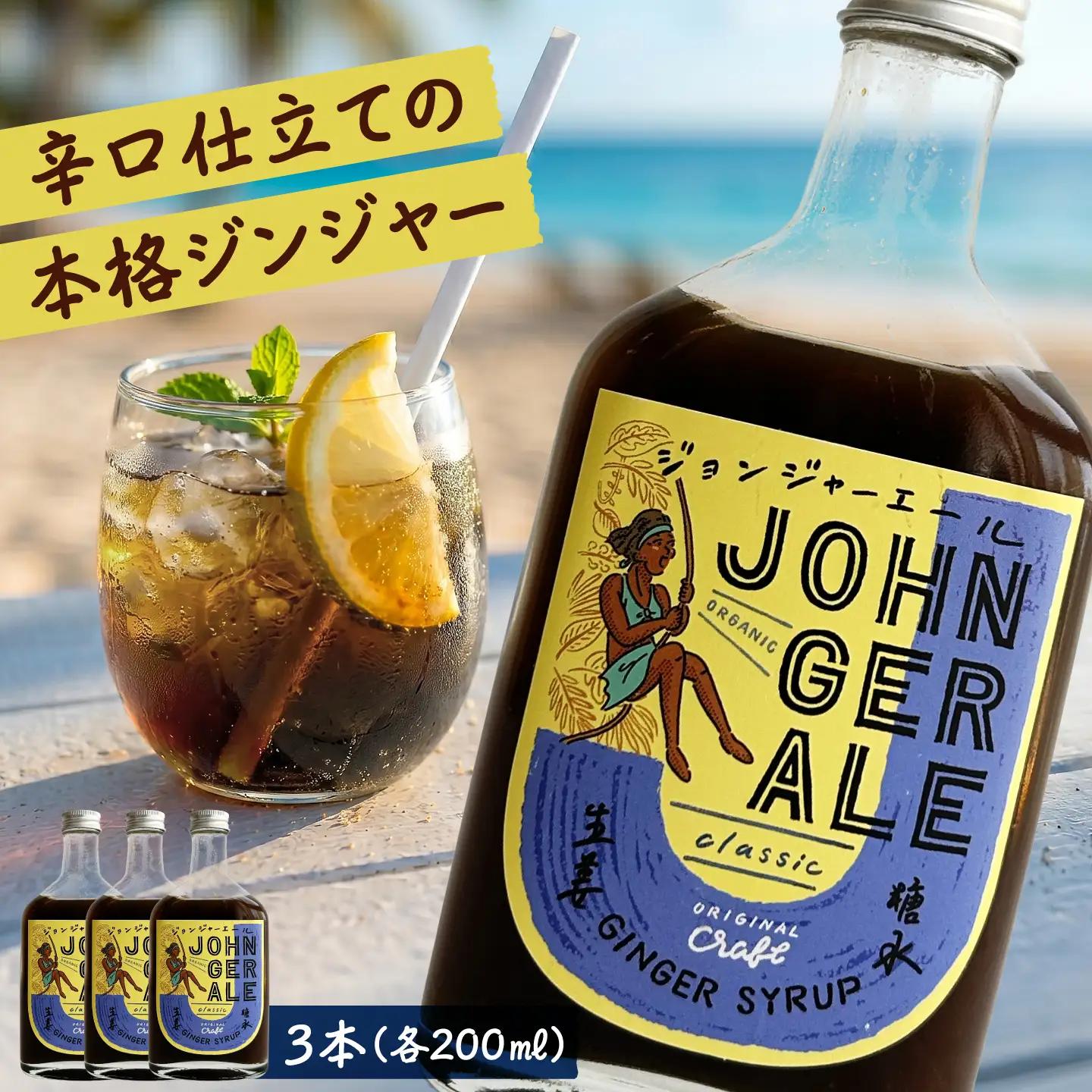 クラフトジンジャエール 200ml×3本セット 【Shijima Yoga Studio & Shijima Cafe】 ジンジャーエール [AXBZ001]
