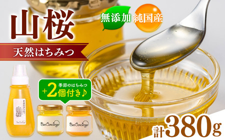 純国産  山桜 はちみつ 260g ＆ 季節のはちみつセット 60g×2個｜非加熱 純粋 天然 蜂蜜 単花蜜 やまざくら ハチミツ ギフト｜千葉県 君津市