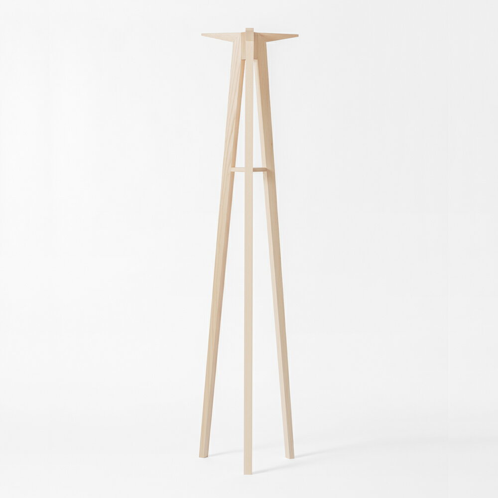 【ふるさと納税】ミツキ コートラック ホワイトアッシュ 幅40cm 高さ160cm 椅子 ラック スタンド ハンガーラック 木製 家具 インテリア モダン 完成品 組み立て不要 柳川市 国産 送料無料