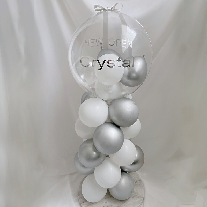 【ふるさと納税】スタンディングバルーン■シルバー＆ホワイト インテリア