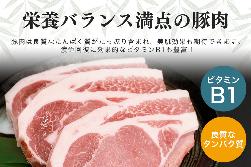 ４２ーAKブランド豚「ばんぶぅ」小分け リブロース ソテー用 1kg（250g×4パック）