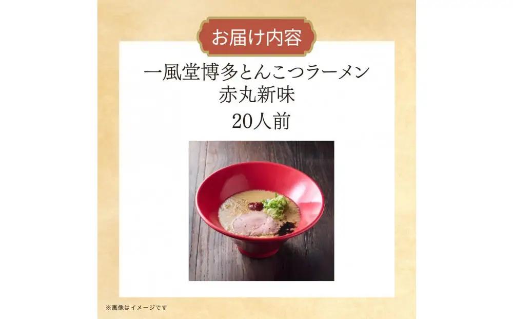 【豚骨ラーメンセット】一風堂博多とんこつラーメン赤丸新味（２０人前）