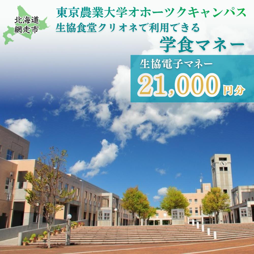 東京農業大学オホーツクキャンパス生協食堂クリオネで利用できる「学食マネー」 21、000円分 ABBF005