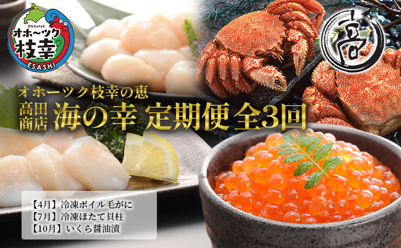 オホーツク枝幸の恵 海の幸 年3回 定期便 [2026年4月発送開始