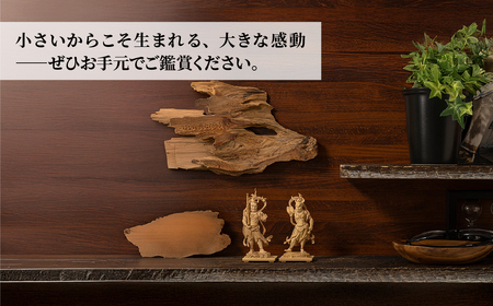 極小仏 金剛力士立像 2体/１セット | 仏像 守護神 本格 高級 フィギュア コレクション レプリカ アート 仏教 インテリア雑貨 ギフト プレミアム 置物 家庭用 木彫 細密 極小 手のひらサイズ