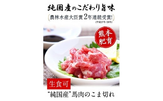 2年連続農林水産大臣賞受賞 馬肉のこま切れ400g 《30日以内に出荷予定(土日祝除く)》 【200g×2セット】タレ付き---gkt_fkgbkm_30d_23_12000_400gt---