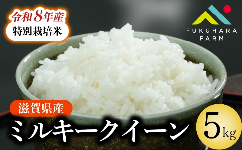 
                  令和8年産 新米 ミルキークイーン 5kg 特別栽培米 米 精米 こめ コメ お米 ご飯 米 ミルキー 5キロ 令和8年 滋賀 彦根
                