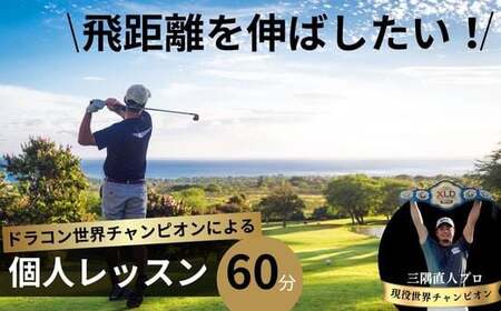 ゴルフ ドラコン現役世界チャンピオン 飛距離アップレッスン！60分 ゴルフ